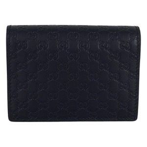 NWT Gucci Women’s Card Holder & Coin Zipper Microguccisima GG Navy Blue